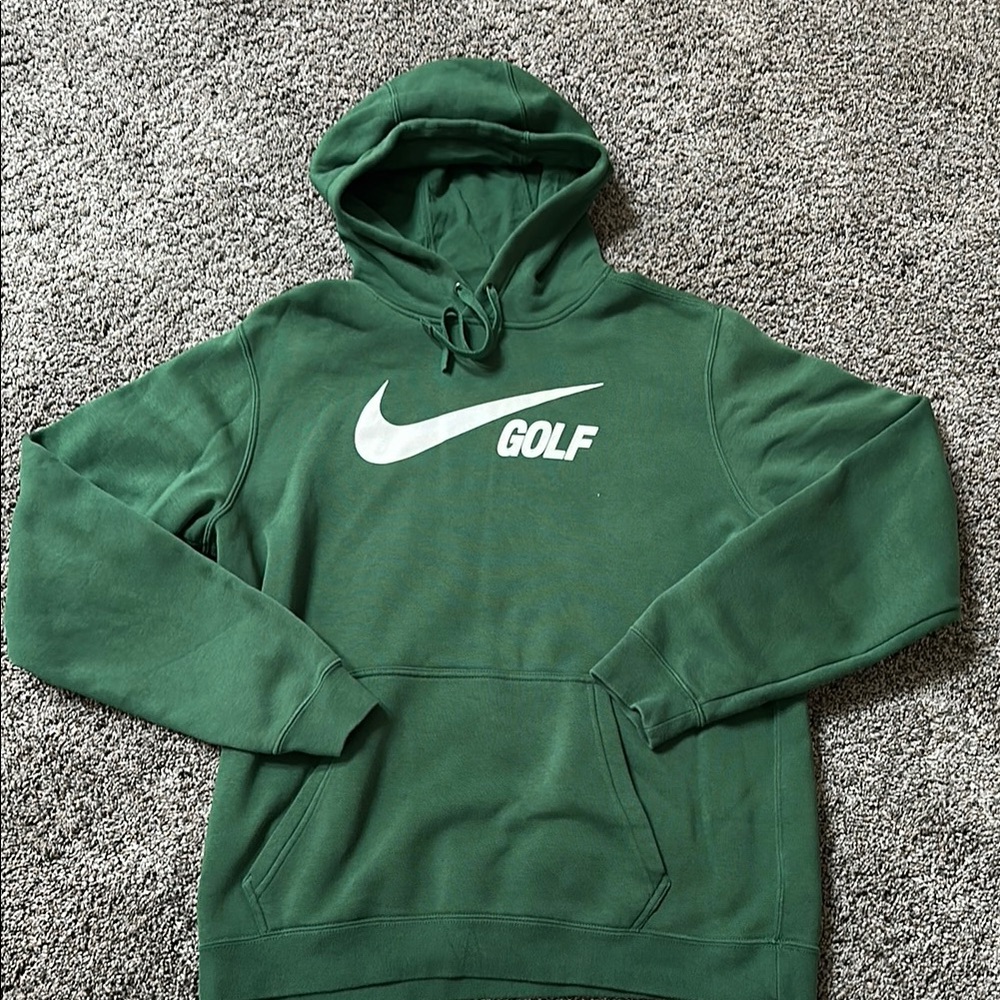 Nike Green Hoodie with White Swoosh and GOLF Logo